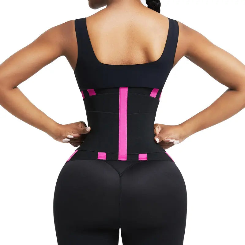 FeelinGirl Waist Trainer Belt Waist Cincher Trimmer Ab Belt Tummy Control Body Shaper with Triple Wrap Women and Men