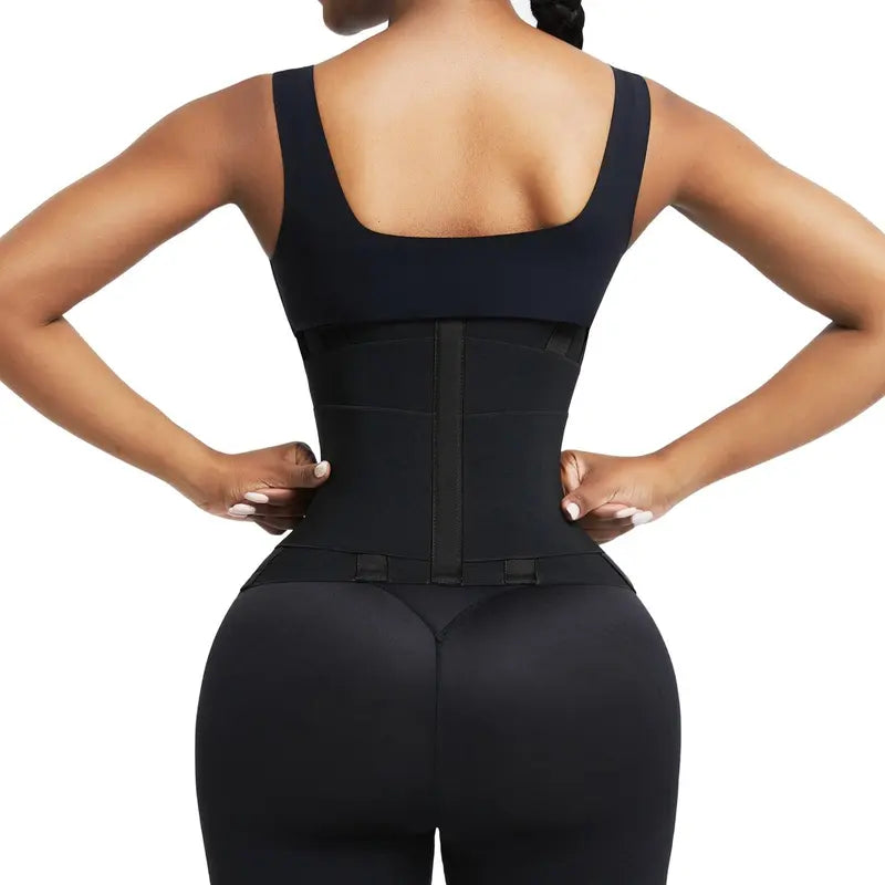 FeelinGirl Waist Trainer Belt Waist Cincher Trimmer Ab Belt Tummy Control Body Shaper with Triple Wrap Women and Men